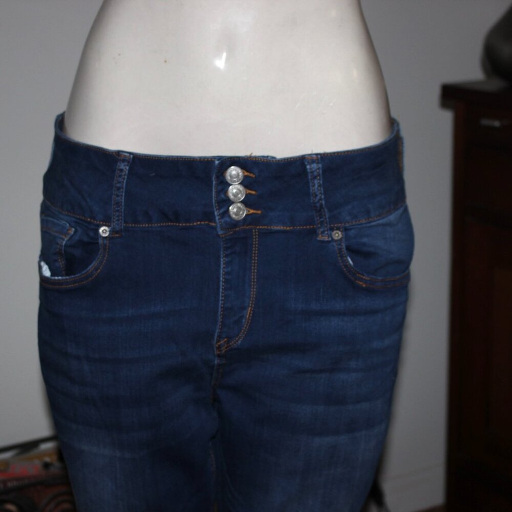 SONG  Skinny Ankle Jeans Sz 17 33" Waist 5 Pocket High Rise Worn 1X - Picture 2 of 8